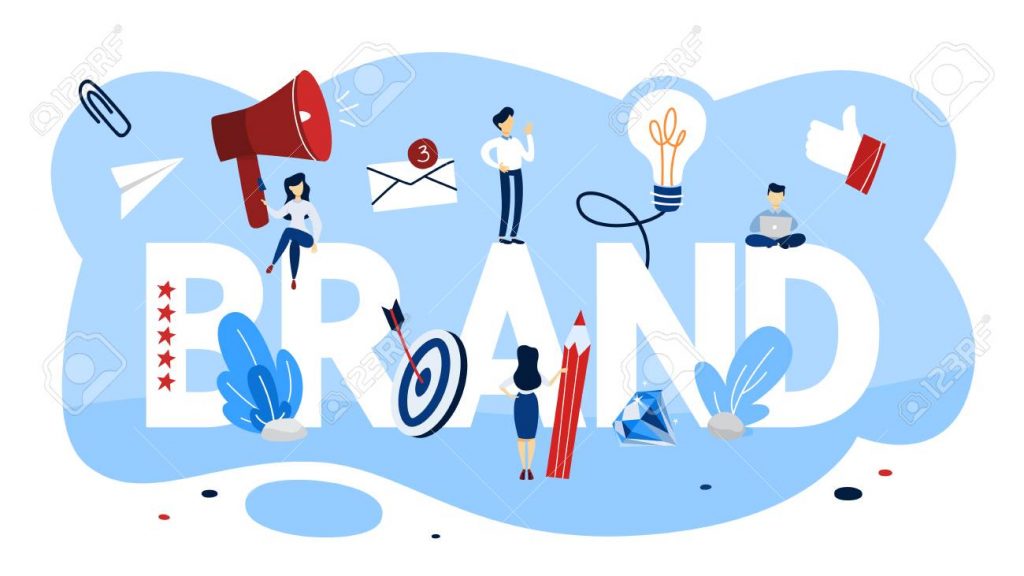 Brand concept. Unique design of a company